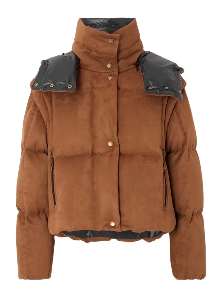 Moncler Paterne Convertible Hooded Quilted Brushed-moleskin Down Jacket