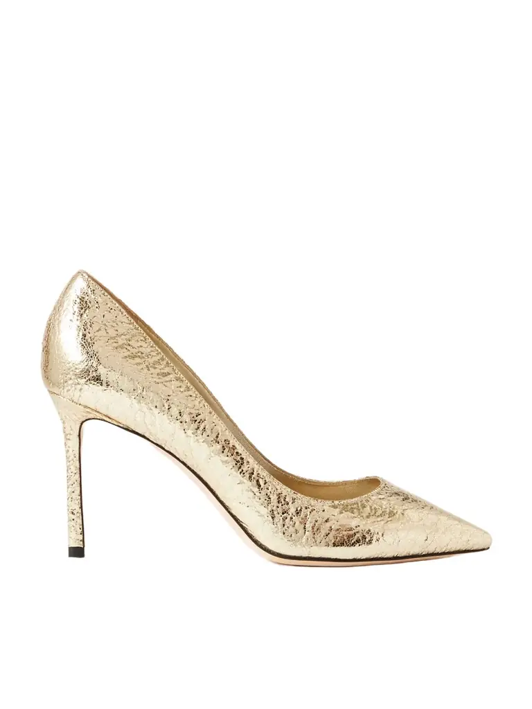 Jimmy Choo Romy 85 Metallic Pumps