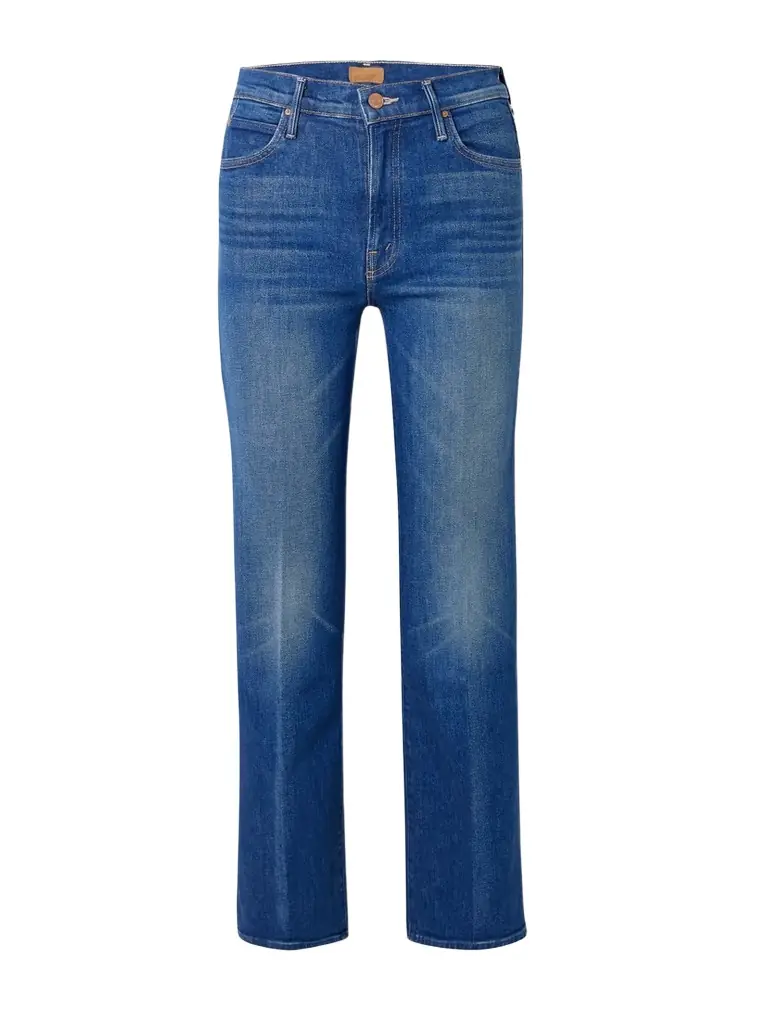 Mother The Kick It Flood Mid-rise Straight Jeans