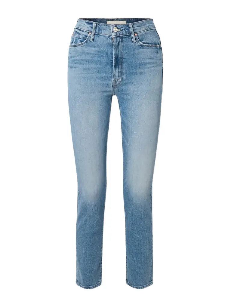 Mother The Dazzler Flood High-rise Slim-leg Jeans