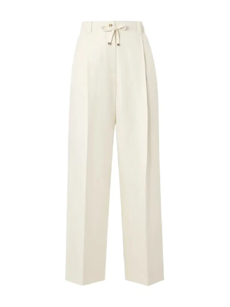 Moncler Pleated Wool-gabardine Wide-leg Pants