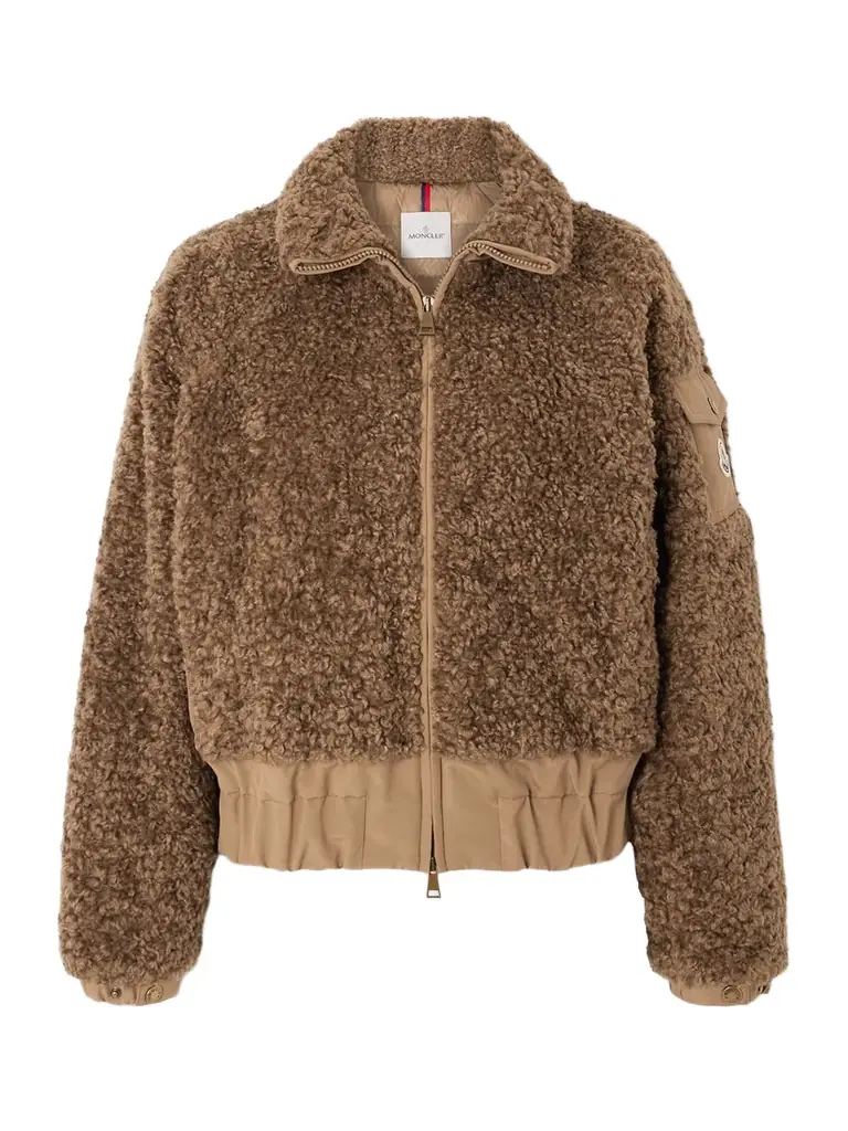 Moncler Coligny Shell-trimmed Fleece Down Jacket
