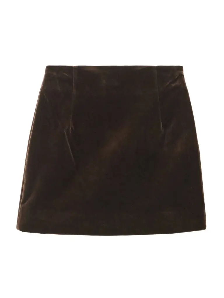 LIBEROWE Vera Cotton-velvet Mini Skirt