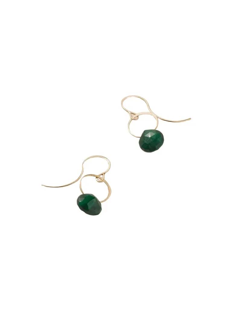 Melissa Joy Manning 14-karat Recycled Gold Malachite Earrings