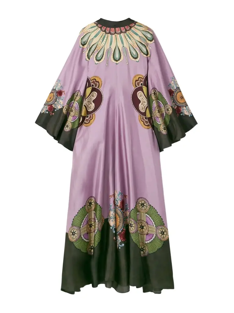 La DoubleJ Icon Magnifico Printed Silk-twill Maxi Dress