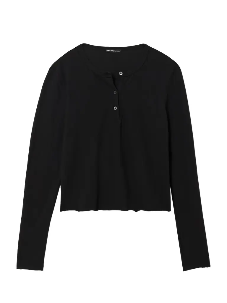 James Perse Slub Cotton-jersey Henley Top