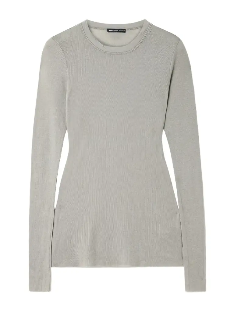James Perse Ribbed Cotton And Cashmere-blend T-shirt