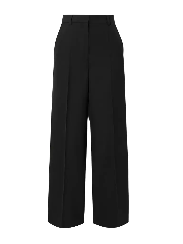 TOTEME Recycled Grain De Poudre Straight-leg Pants