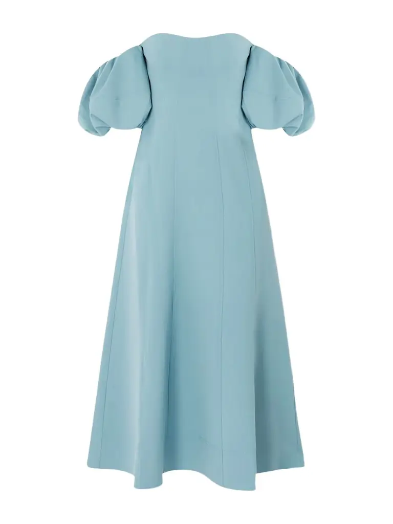 Ulla Johnson Nina Off-the-shoulder Paneled Twill Midi Dress