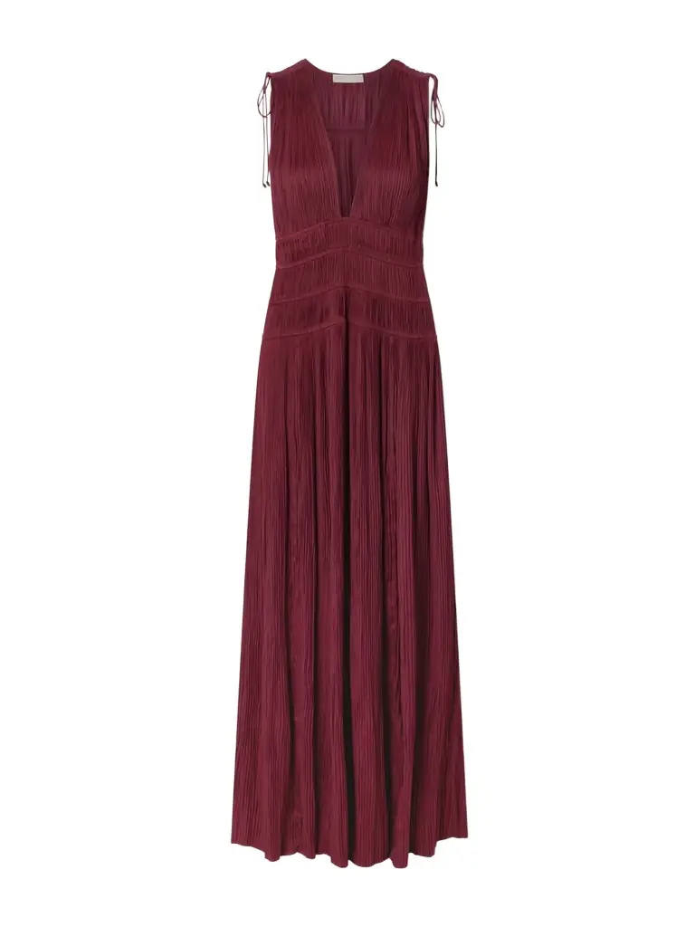 Ulla Johnson Tasneem Plissé-satin Gown