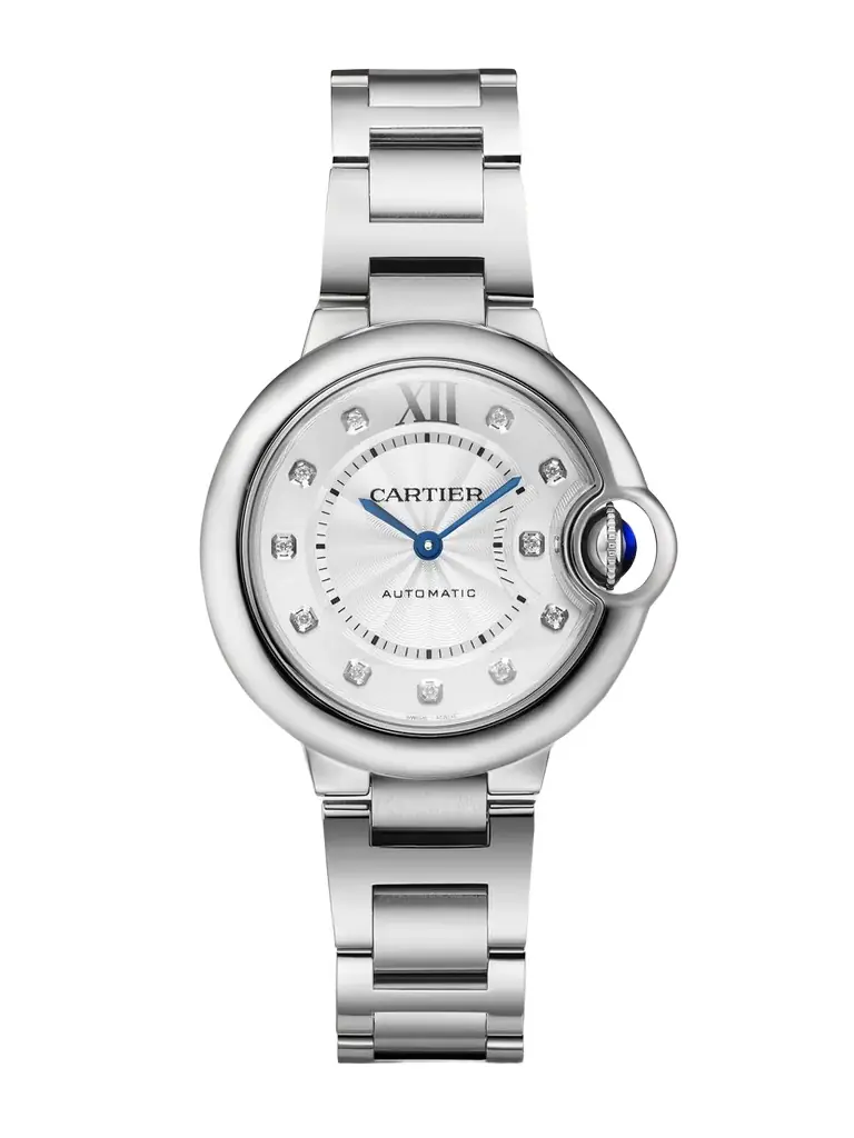 Cartier Ballon Bleu De Automatic 33mm Stainless Steel And Diamond Watch