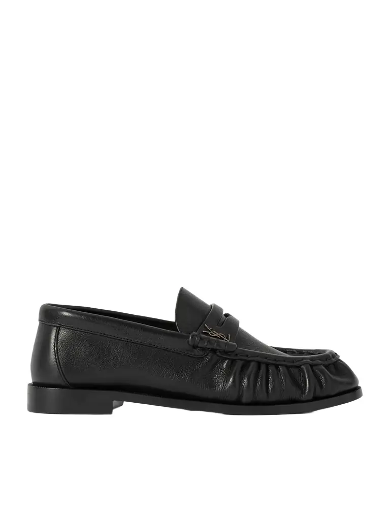 Saint Laurent Le Loafer Logo-embellished Leather Loafers