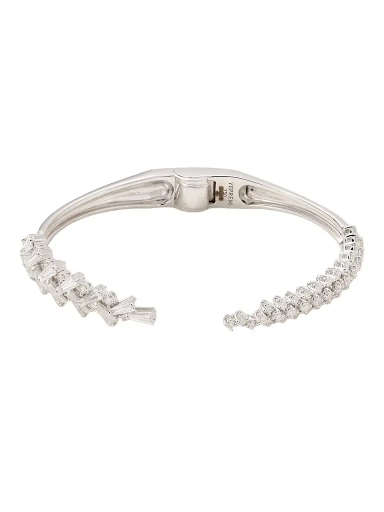YEPREM Y-not 18-karat White Gold Diamond Cuff