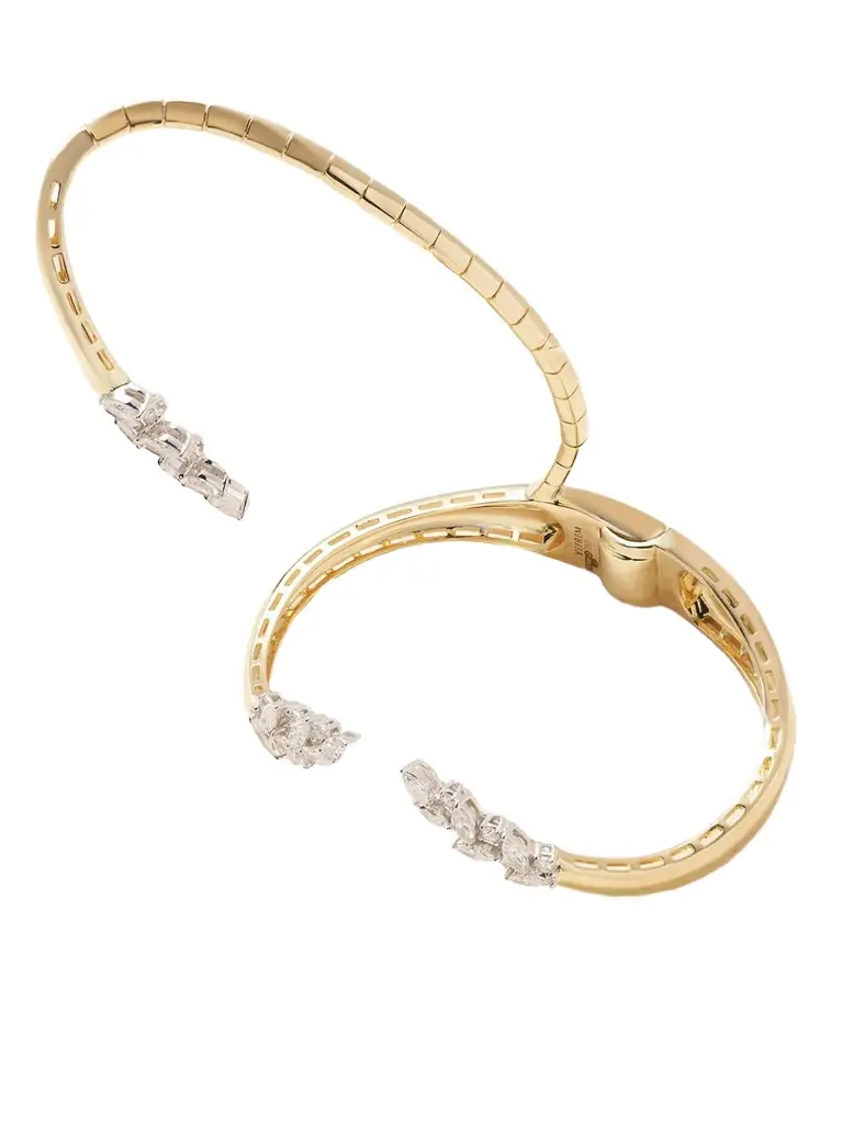 YEPREM 18-karat Yellow And White Gold Diamond Bracelet
