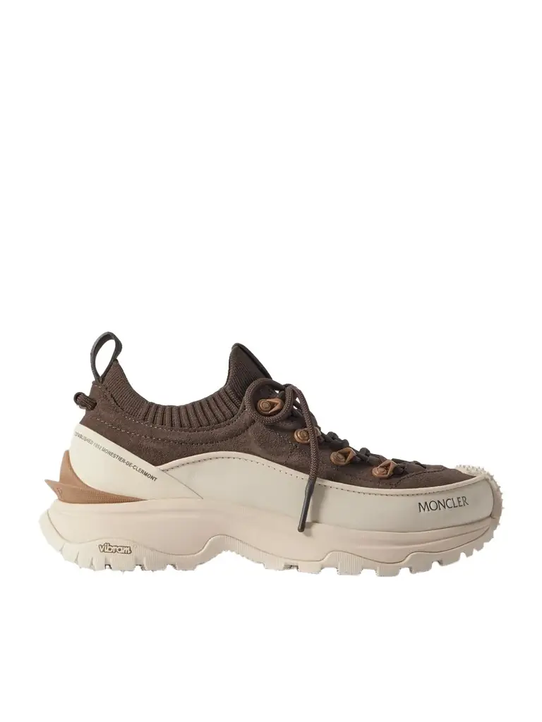 Moncler Trailgrip Lite3 Rubber-trimmed Suede Sneakers