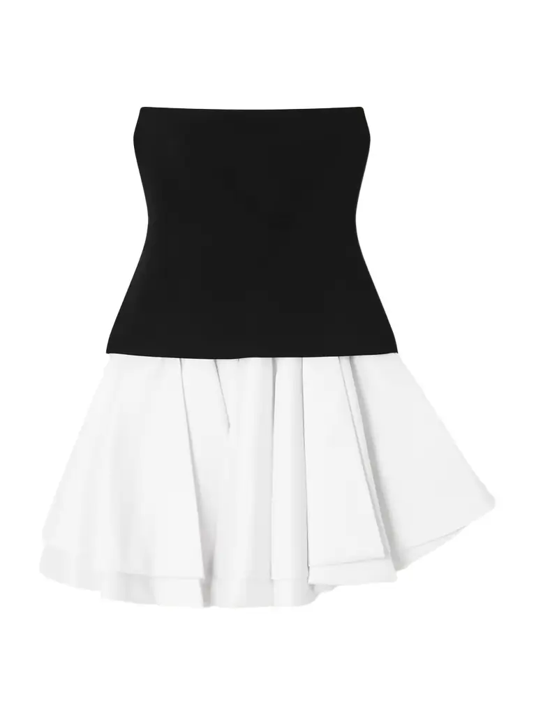 Simkhai Isabelle Ponte And Taffeta Midi Dress
