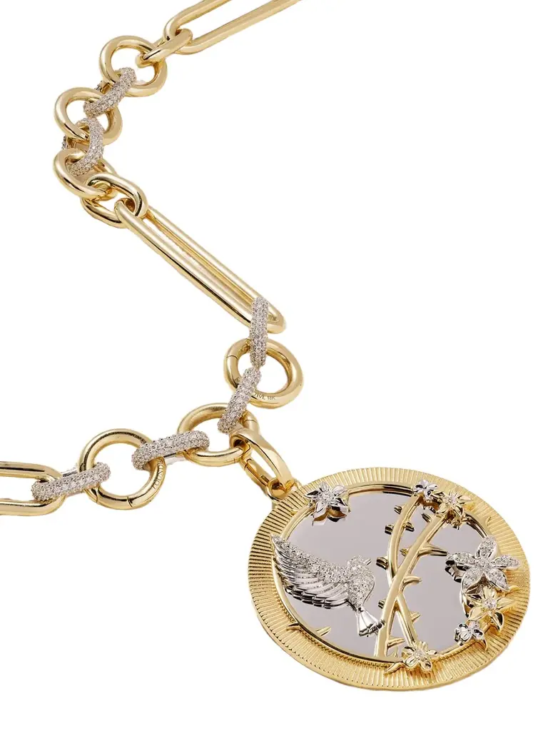 Foundrae Resilience Mixed 18-karat Yellow And White Gold Diamond Necklace