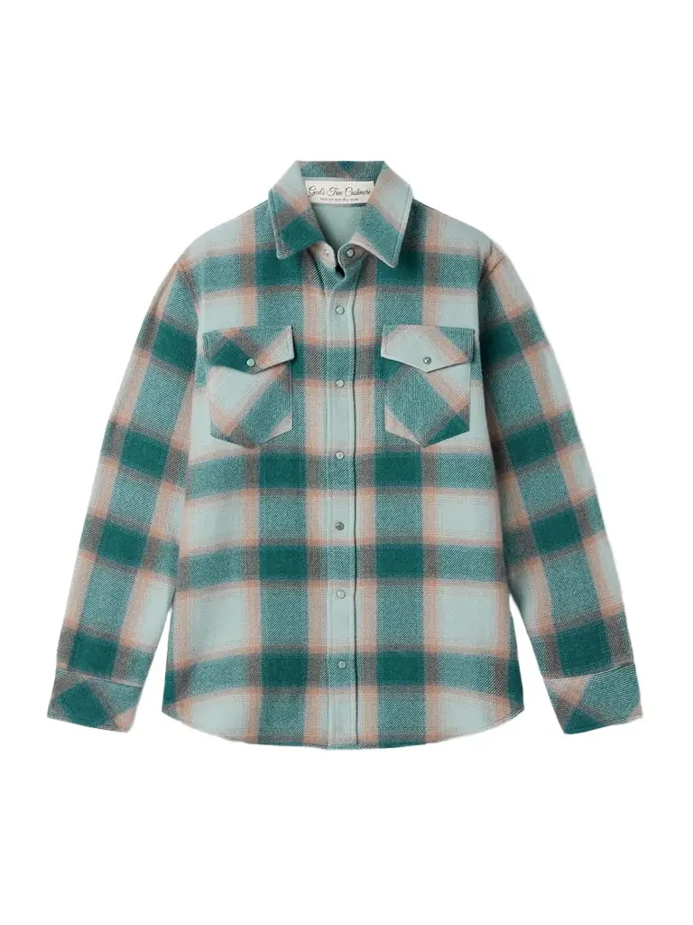 God’s True Cashmere Checked Cashmere Shirt