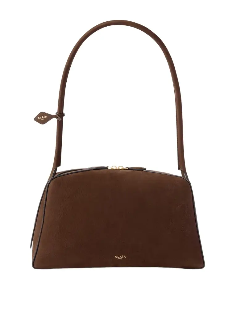 Alaïa Le Bulldog Medium Nubuck Shoulder Bag