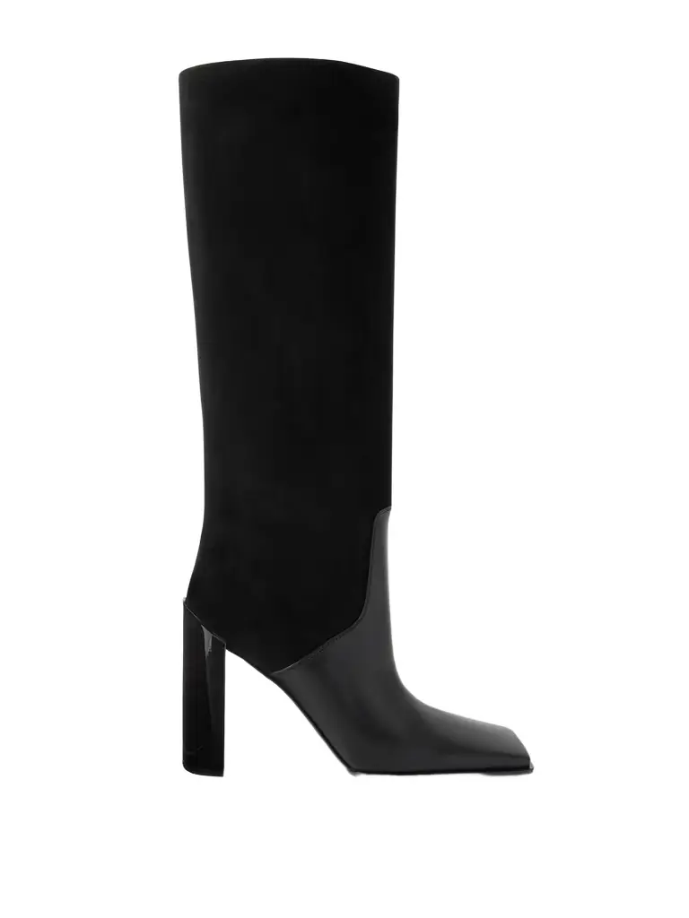 Alaïa Leather And Nubuck Knee Boots
