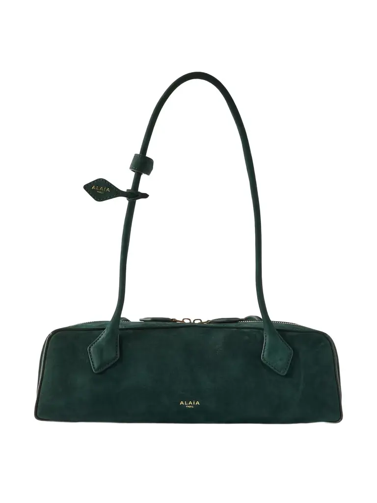 Alaïa Le Teckel Medium Nubuck Shoulder Bag