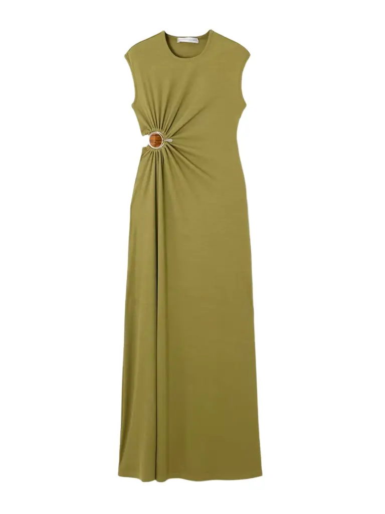Christopher Esber Cutout Embellished Ribbed-jersey Maxi Dress