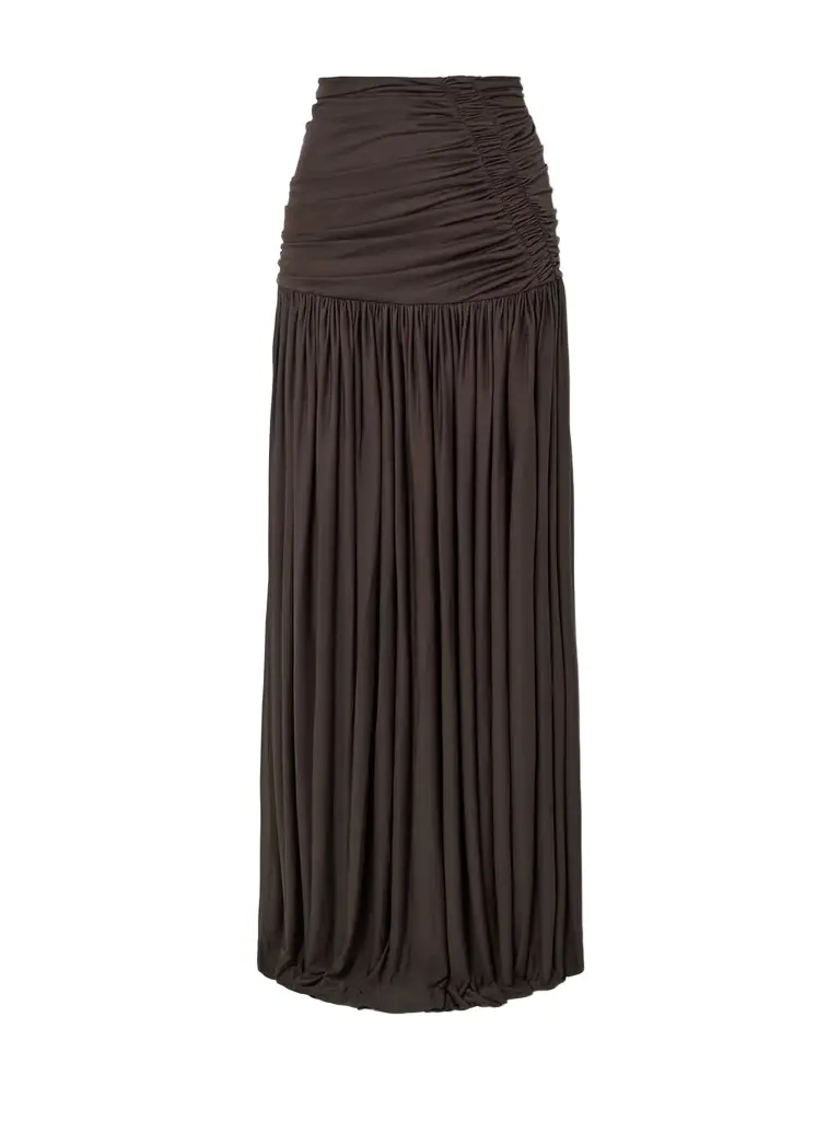Christopher Esber Orion Ruched Gathered Jersey Maxi Skirt