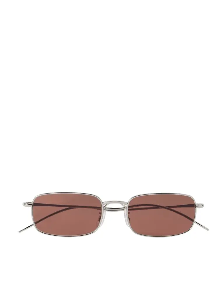 Oliver Peoples Rectangle-frame Silver-tone Sunglasses