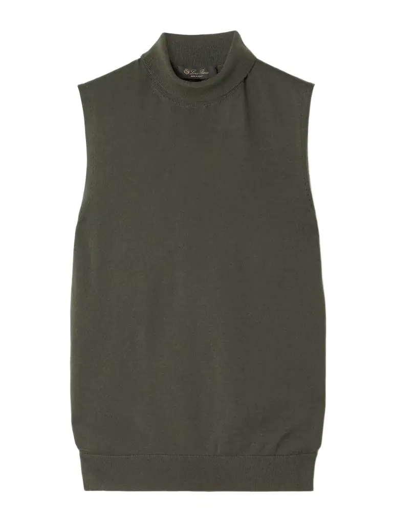 Loro Piana Piuma Cashmere Turtleneck Tank