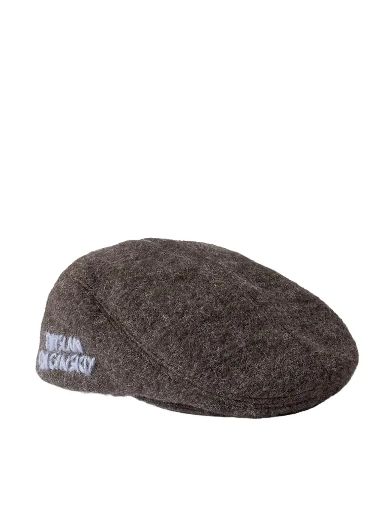 Ruslan Baginskiy Ivy Embroidered Wool-blend Flat Cap