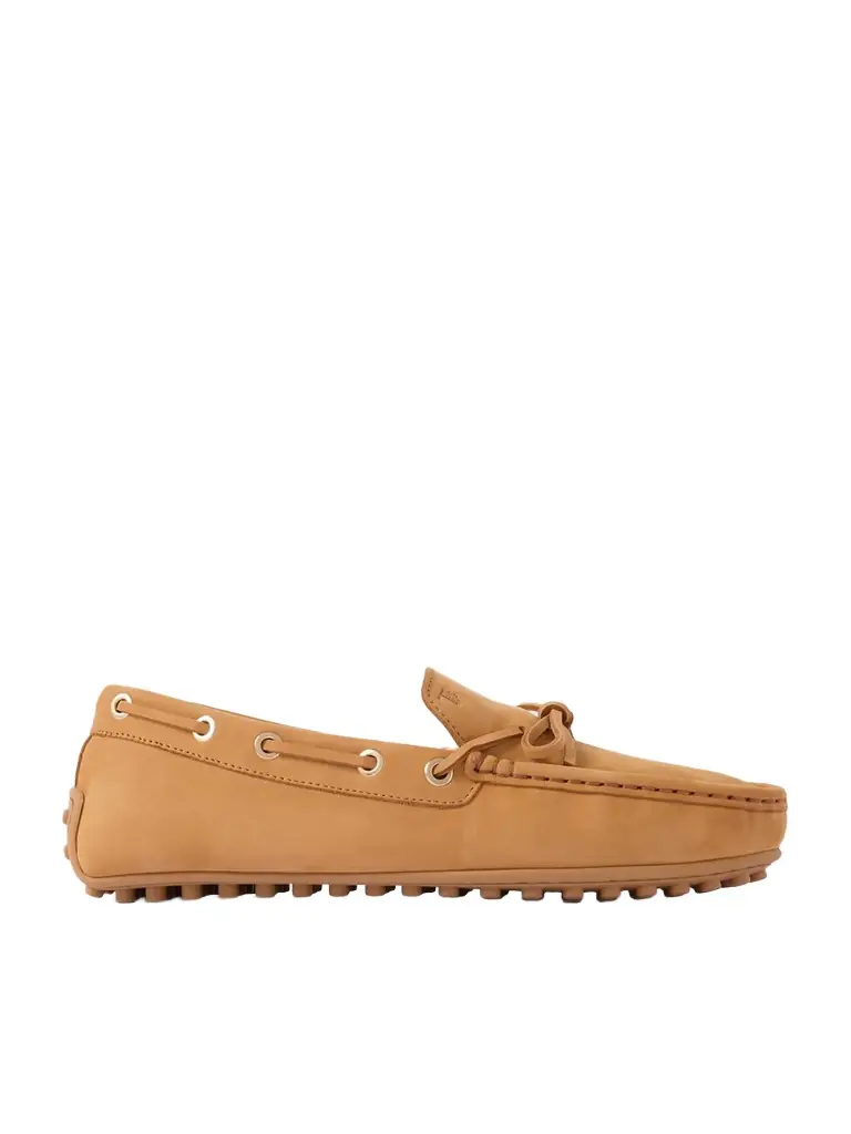 Tod's Gommino Shearling-trimmed Suede Loafers