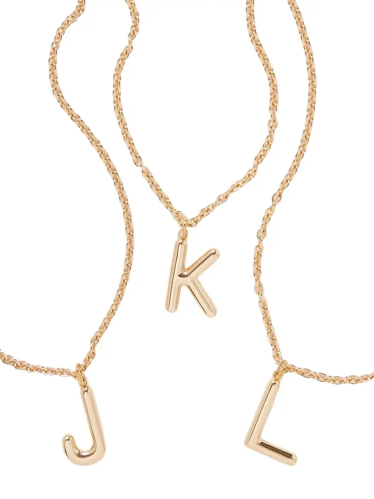 Roxanne Assoulin Puffy Initial Gold-tone Necklace