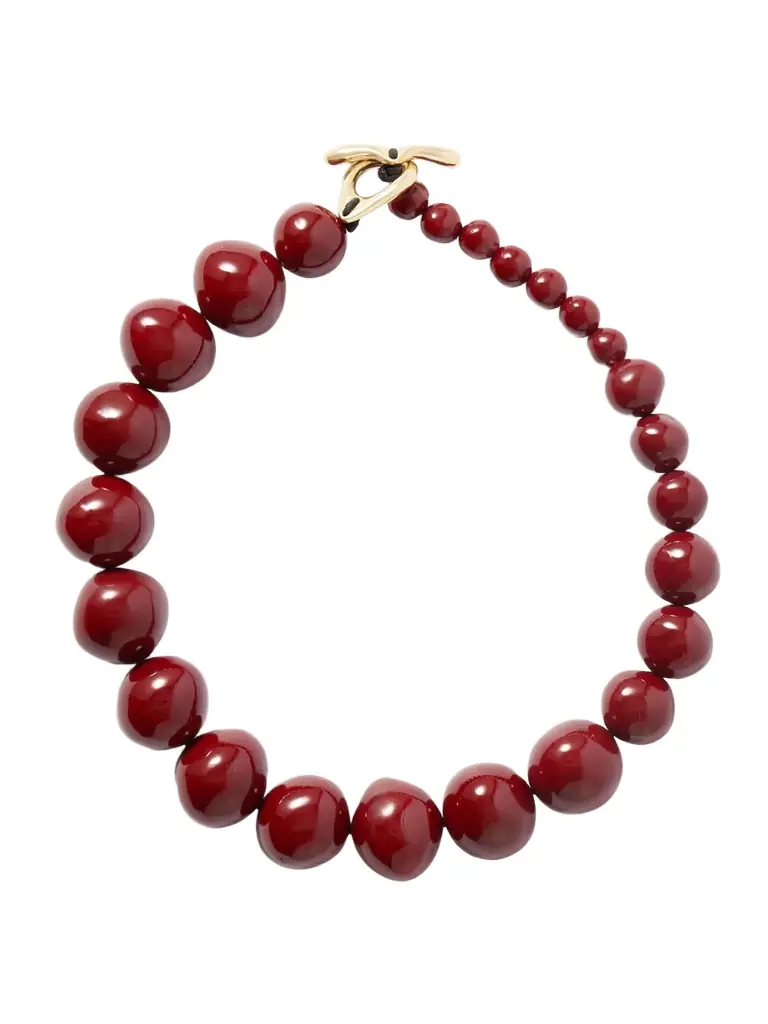 Dinosaur Designs Boulder Beads Resin Necklace