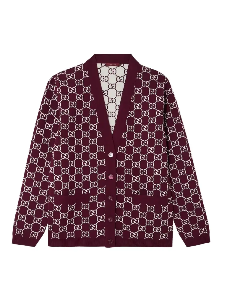 Gucci Reversible Jacquard-knit Wool-blend Cardigan