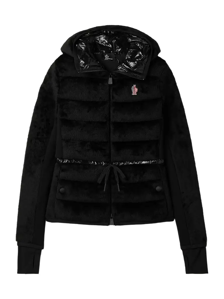 Moncler Grenoble Hooded Quilted Fleece Down Jacket