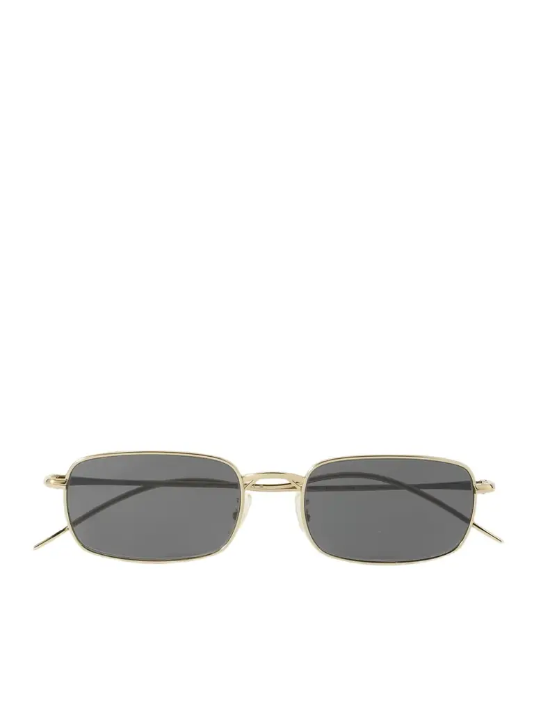 Oliver Peoples Rectangle-frame Silver-tone Sunglasses