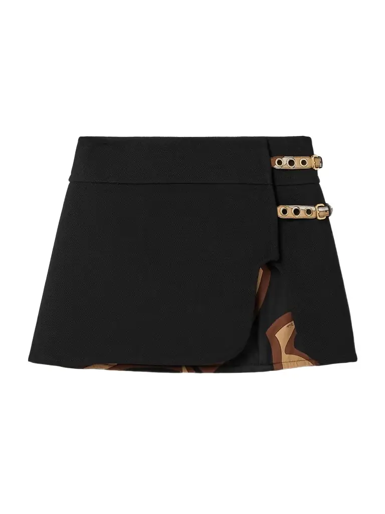 PUCCI Buckled Wool Mini Skirt