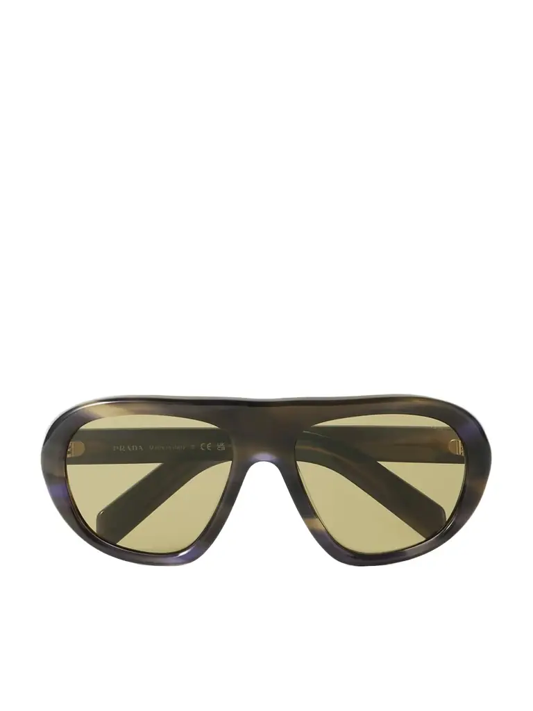 PRADA EYEWEAR Oversized Aviator-style Acetate Sunglasses