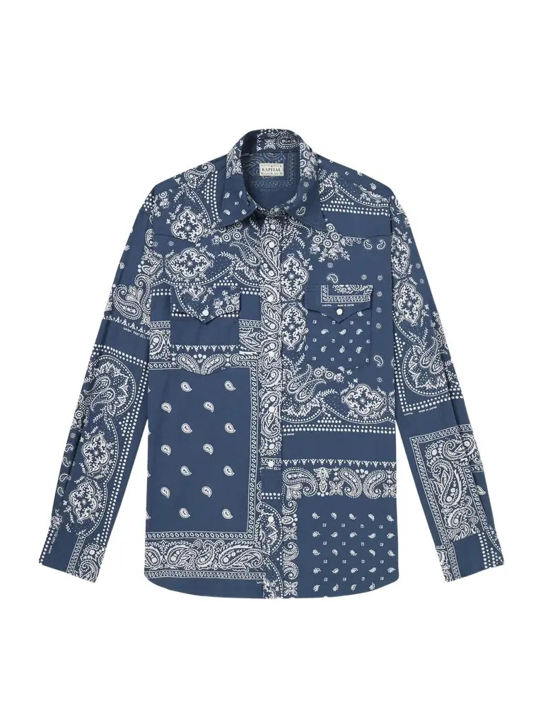 KAPITAL Bandana-Print Cotton Shirt - Men