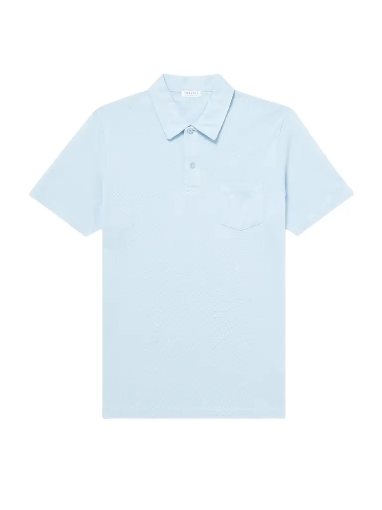 Sunspel Riviera Slim-Fit Cotton-Mesh Polo Shirt - Men