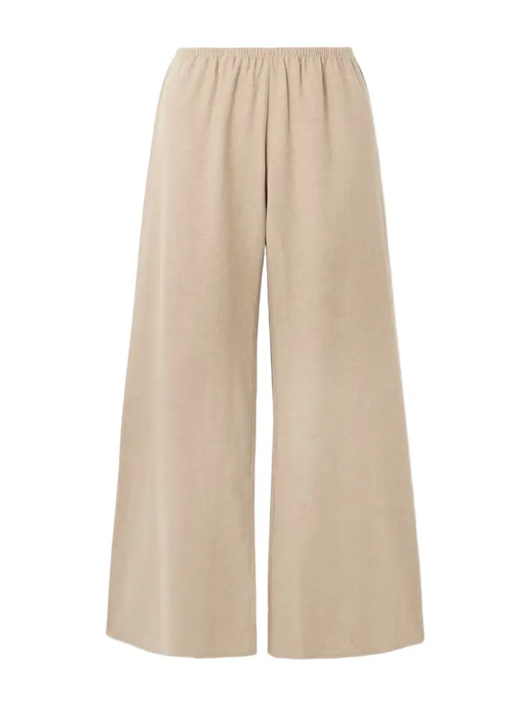 La Ligne Colby Cotton-flannel Wide-leg Pants