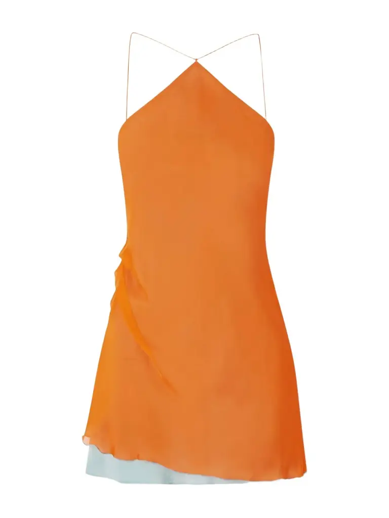 SIR. Dabica Layered Halterneck Silk-chiffon Mini Dress