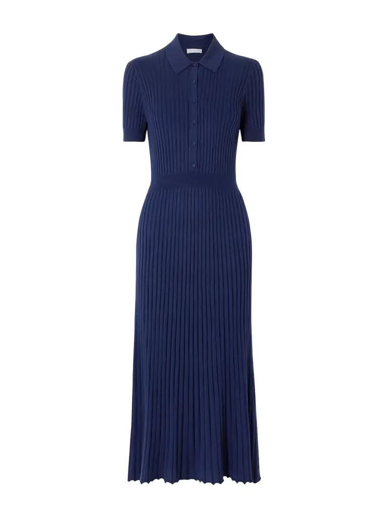 Gabriela Hearst Ribbed Cashmere And Silk-blend Midi Dress