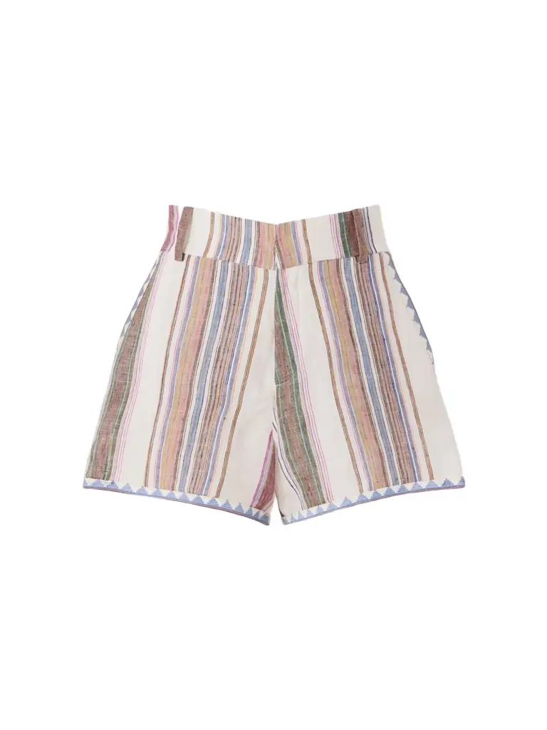 Emporio Sirenuse Striped Linen Shorts