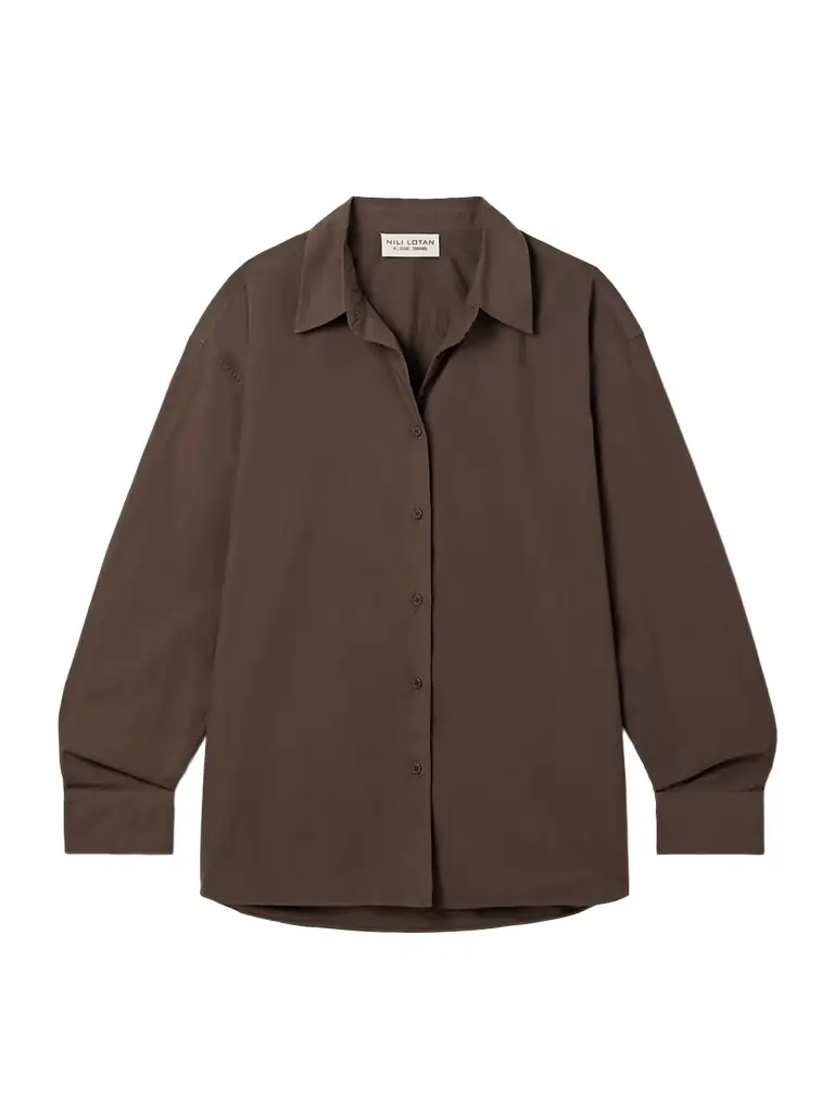 Nili Lotan Amante Cotton-poplin Shirt