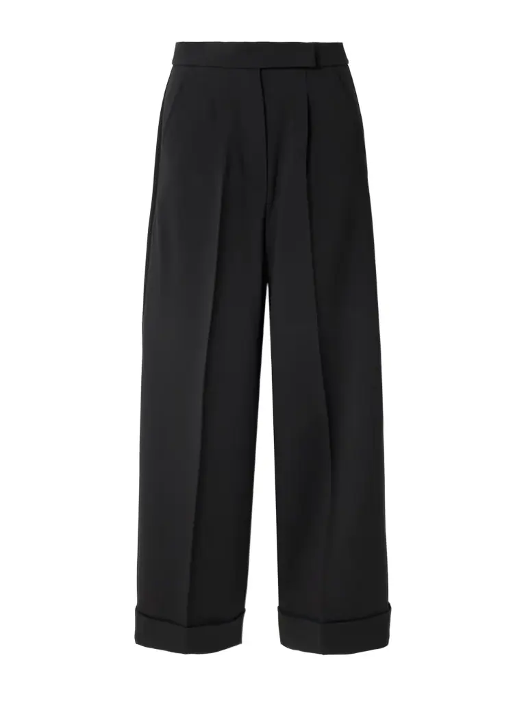 Max Mara Pleated Wool-blend Wide-leg Pants