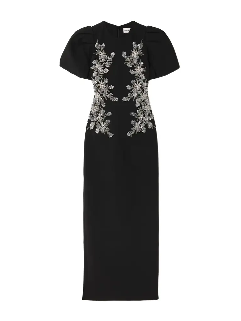 Rebecca Vallance Zephyr Embellished Crepe Gown