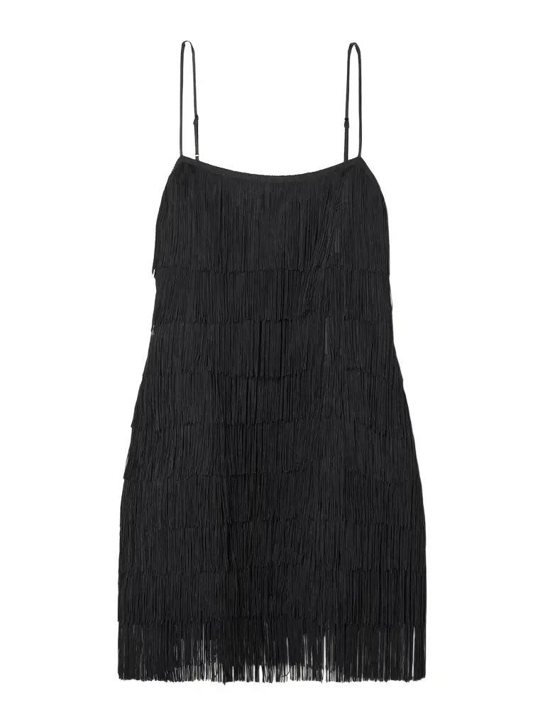 Olivia von Halle Lola Fringed Silk-crepe Mini Dress