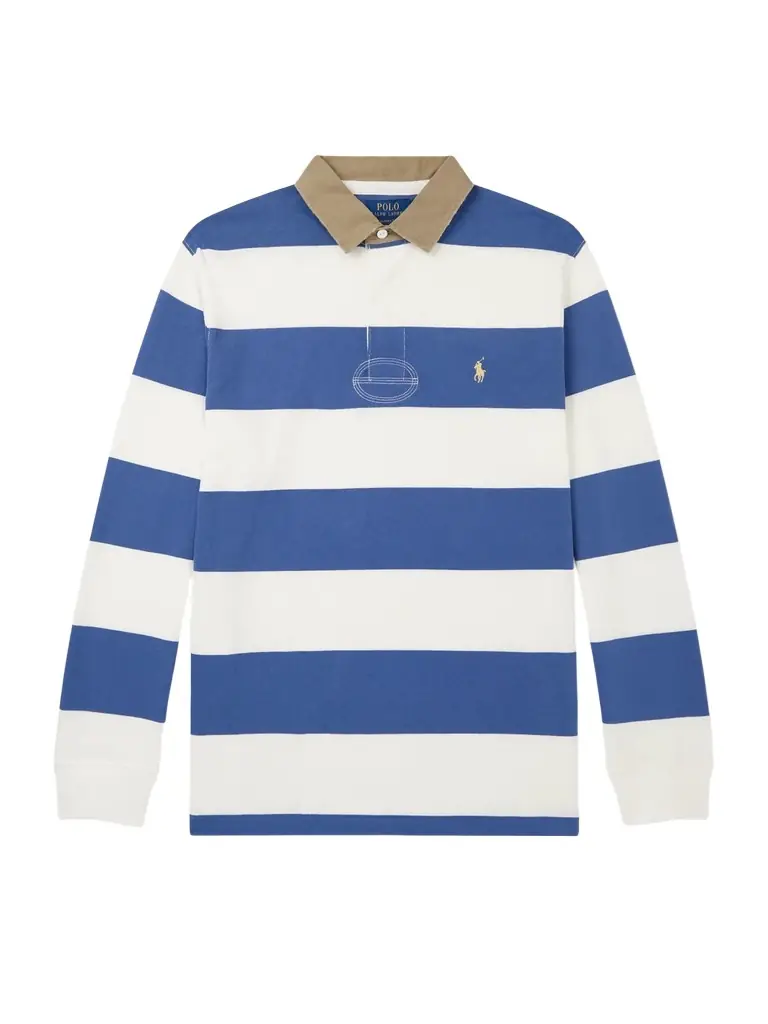 Polo Ralph Lauren Logo-Embroidered Striped Cotton-Jersey Rugby Shirt - Men