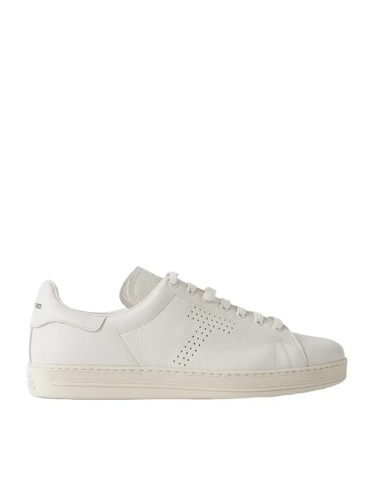 Tom Ford Warwick Perforated Full-Grain Leather Sneakers - Men